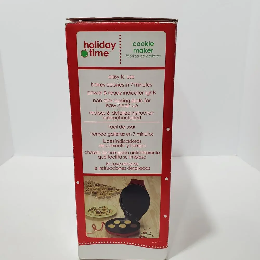 Holiday Time Cookie Maker Electric Red & Black Open Box NEW